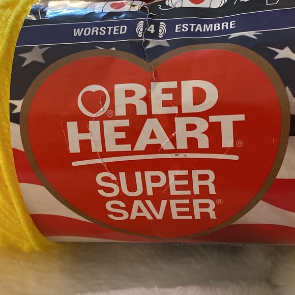 Red Heart Super Saver Yarn Bright Yellow 0324 Complete Skein 100% Acrylic 364,yd - Picture 4 of 8
